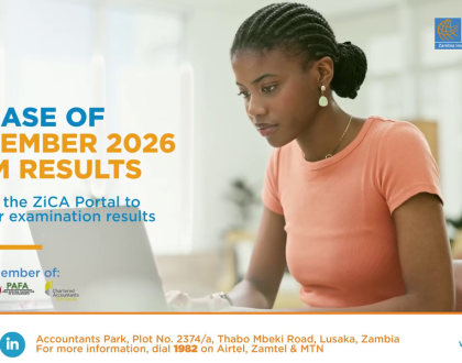 PRESS RELEASE BY THE ZICA CEO – SEPTEMBER 2026 ZICA EXAM RESULTS